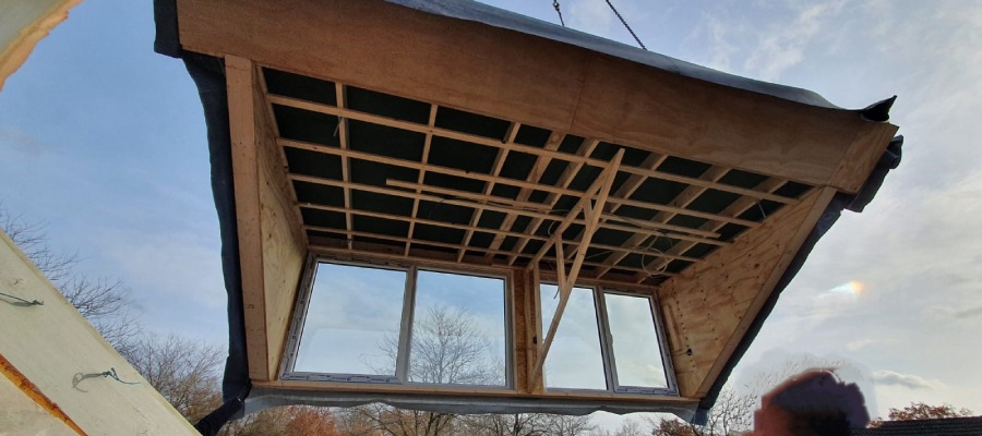 Binnenkant van een prefab dakkapel